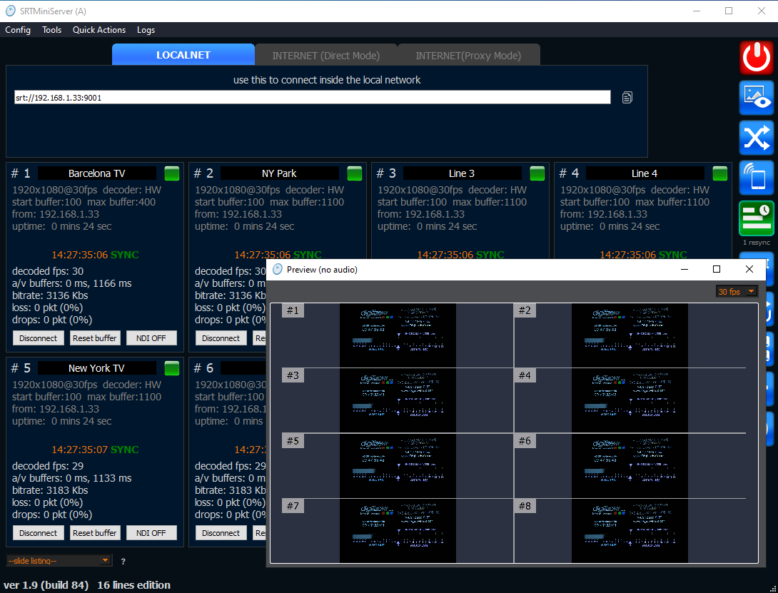 Sync multiple cameras in SRT Mini Server