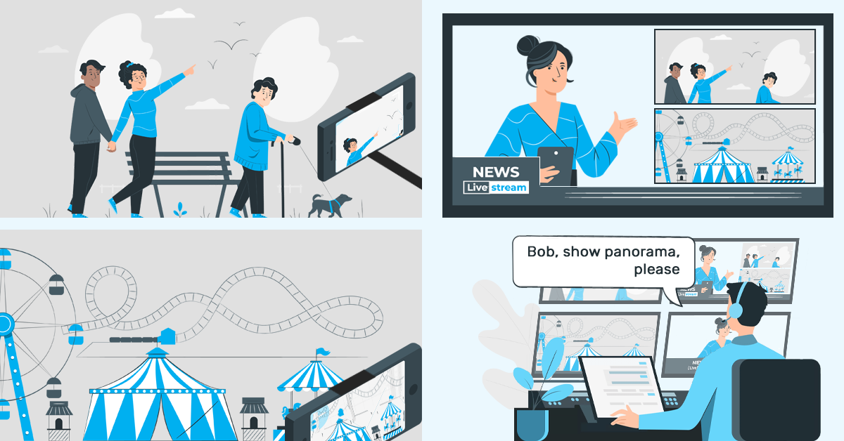 Mobile journalism TV station with SMS