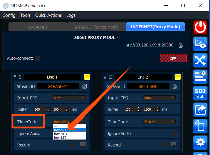 Time synchronization in Larix Broadcaster