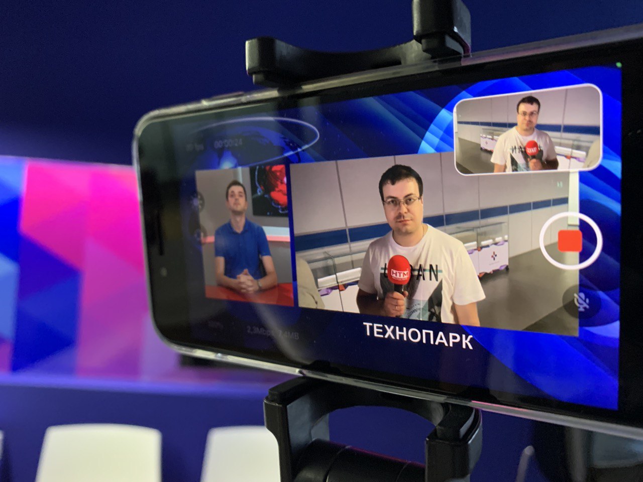Mobile journalism TV station with SMS