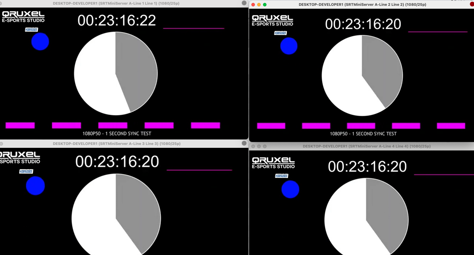 Multi-camera sync in SRT Mini Server